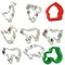 CookieCutter.Com Brand Miniature Farm Animals Cookie Cutter 9 Pc Set. USA Tin Plate Steel